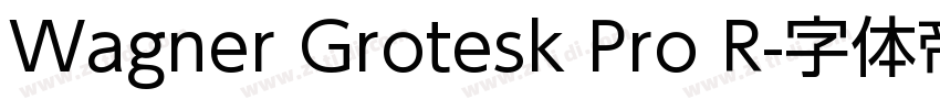 Wagner Grotesk Pro R字体转换